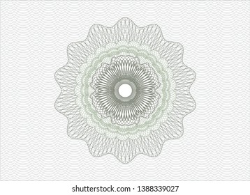 Green rosette. Linear Illustration. Vector, Detailed.