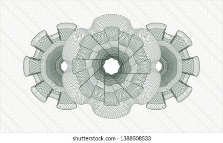 Green rosette. Linear Illustration. Vector. Detailed.