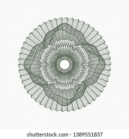 Green rosette. Linear Illustration. Vector, Detailed.