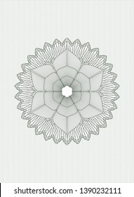 Green rosette. Linear Illustration. Vector, Detailed.