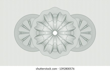 Green rosette. Linear Illustration. Vector. Detailed.