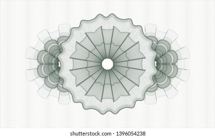 Green rosette. Linear Illustration. Vector. Detailed.