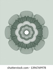 Green rosette. Linear Illustration. Vector, Detailed.
