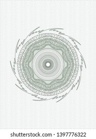 Green rosette. Linear Illustration. Vector, Detailed.