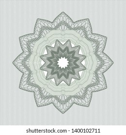 Green rosette. Linear Illustration. Vector, Detailed.