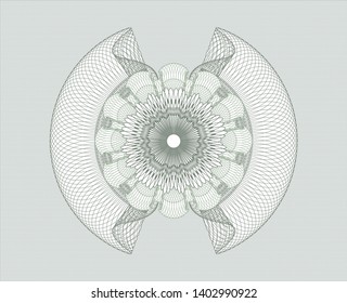 Green rosette. Linear Illustration. Vector, Detailed.