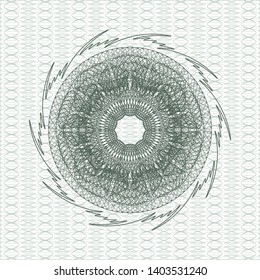 Green rosette. Linear Illustration. Vector, Detailed.