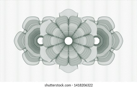 Green rosette. Linear Illustration. Vector. Detailed.