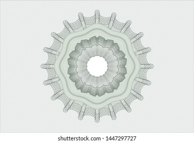Green rosette. Linear Illustration. Vector, Detailed.