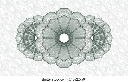 Green rosette. Linear Illustration. Vector. Detailed.