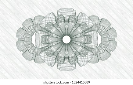 Green rosette. Linear Illustration. Vector. Detailed.