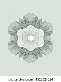 Green rosette. Linear Illustration. Vector, Detailed.