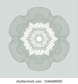 Green rosette. Linear Illustration. Vector, Detailed.