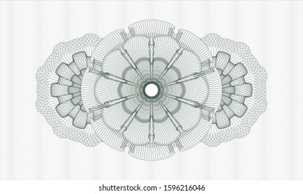 Green rosette. Linear Illustration. Vector. Detailed.