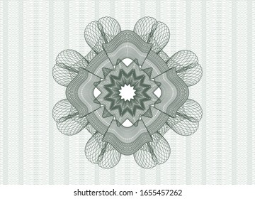 Green rosette. Linear Illustration. Vector, Detailed.