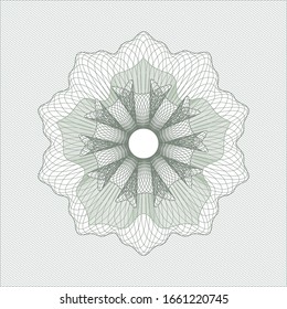 Green rosette. Linear Illustration. Vector, Detailed.