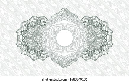 Rosette verde. Ilustración lineal. Vector. Detallado.