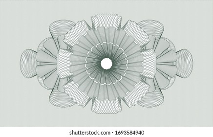 Green rosette. Linear Illustration. Vector. Detailed.