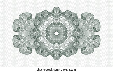 Green rosette. Linear Illustration. Vector. Detailed.
