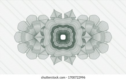 Green rosette. Linear Illustration. Vector. Detailed.