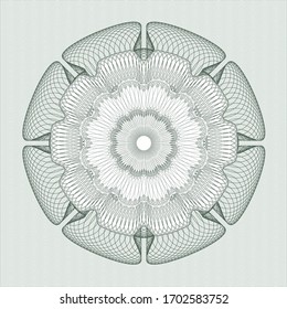 Green rosette. Linear Illustration. Vector, Detailed. 