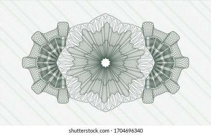 Green rosette. Linear Illustration. Vector. Detailed 