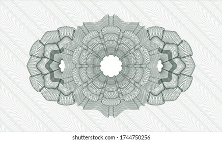 Rosette verde. Ilustración lineal. Vector. Detallado 
