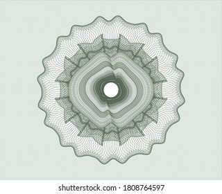 Green rosette. Linear Illustration. Vector, Detailed. 
