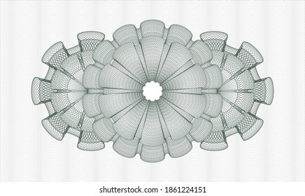 Green rosette. Linear Illustration. Vector. Detailed 