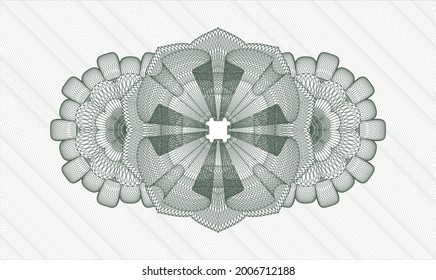 Green rosette. Linear Illustration. Vector. Detailed 