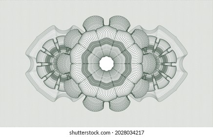 Green rosette. Linear Illustration. Vector. Detailed 