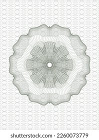 Green rosette. Linear Illustration. Vector, Detailed. 