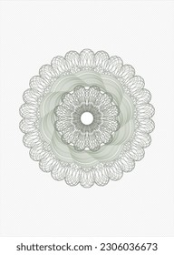 Green rosette. Linear Illustration. Vector, Detailed. 