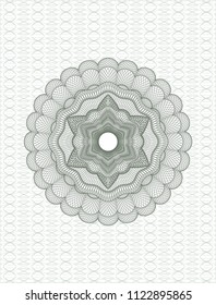 Green rosette or money style emblem