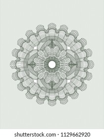 Green rosette or money style emblem