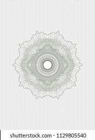 Green rosette or money style emblem