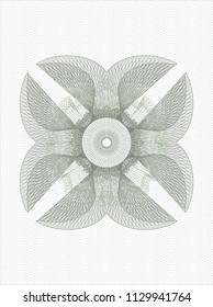 Green rosette or money style emblem