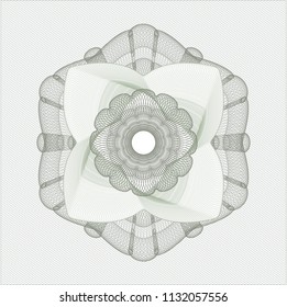 Green rosette or money style emblem