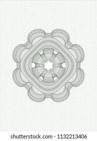 Green rosette or money style emblem