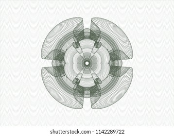 Green rosette or money style emblem