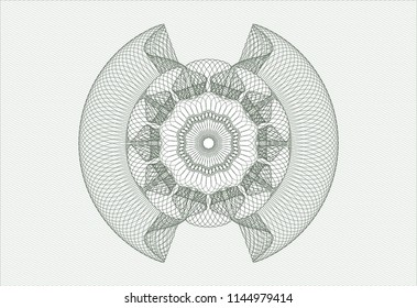 Green rosette or money style emblem
