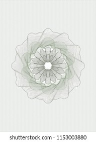 Green rosette or money style emblem