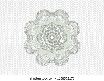 Green rosette or money style emblem