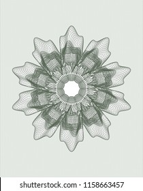 Green rosette or money style emblem
