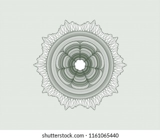 Green rosette or money style emblem