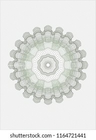 Green rosette or money style emblem