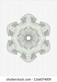 Green rosette or money style emblem