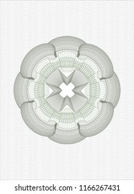 Green rosette or money style emblem