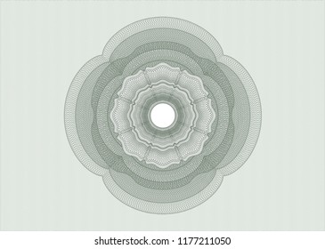 Green rosette or money style emblem