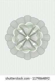 Green rosette or money style emblem